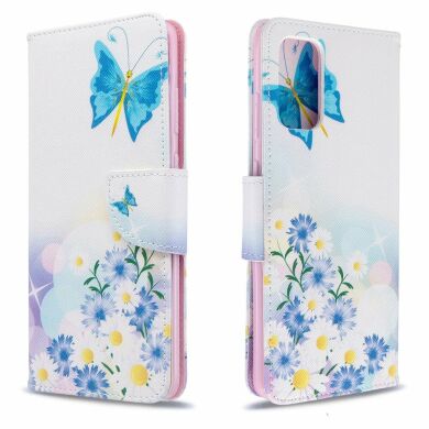 Чехол-книжка Deexe Color Wallet для Samsung Galaxy S20 Plus (G985) - Butterfly and Flowers