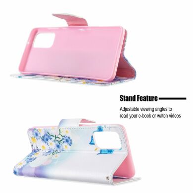 Чохол-книжка Deexe Color Wallet для Samsung Galaxy S20 Plus (G985) - Butterfly and Flowers