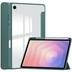 Чехол-книжка Deexe Crystal Back для Samsung Galaxy Tab S11 (X730/X736) - Green