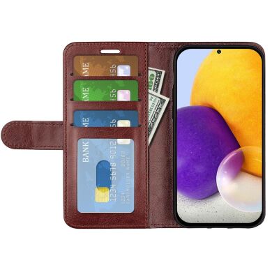 Чехол-книжка Deexe Wallet Style для Samsung Galaxy A73 (A736) - Brown