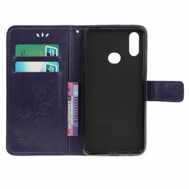 Чехол UniCase Butterfly Pattern для Samsung Galaxy A10s (A107) - Dark Purple
