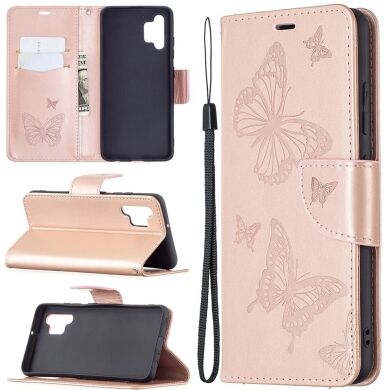 Чехол UniCase Butterfly Pattern для Samsung Galaxy A32 (А325) - Rose Gold