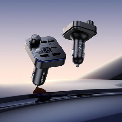 FM модулятор BOROFONE BC61 45W (2USB + Type-C) - Black