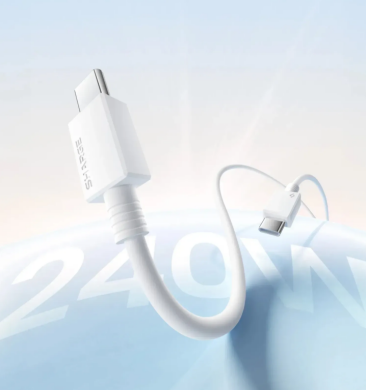 Кабель Sharge Type-C to Type-C (240W, 3m) - White