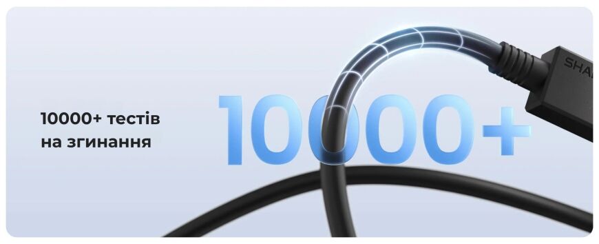 Кабель Sharge Type-C to Type-C (240W, 3m) - White