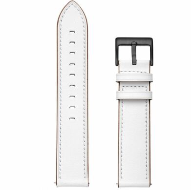 Кожаный ремешок Deexe Classic для часов с шириной крепления 20мм - White