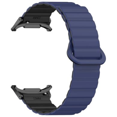 Ремешок Deexe Magnetic Band для Samsung Galaxy Watch Ultra (47mm) - Dark Blue / Black