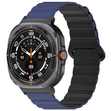 Ремінець Deexe Magnetic Band для Samsung Galaxy Watch Ultra (47mm) - Dark Blue / Black