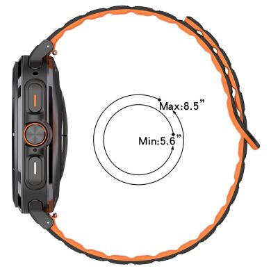 Ремінець Deexe Magnetic Strap для Samsung Galaxy Watch Ultra (47mm) - Grey / Orange