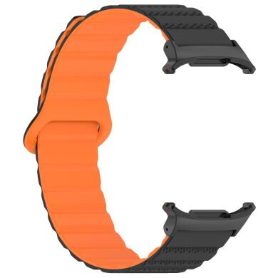 Ремешок Deexe Magnetic Strap для Samsung Galaxy Watch Ultra (47mm) - Black / Orange