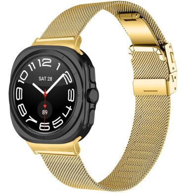 Ремінець Deexe Stainless Steel QuickFit для Samsung Galaxy Watch 8 (40/44mm) / 8 Classic (43/47mm) / Ultra 2 - Gold