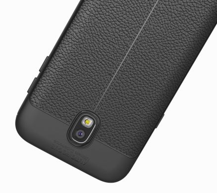 Захисний чохол Deexe Leather Cover для Samsung Galaxy J3 2017 (J330), серый
