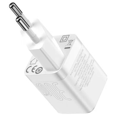 Мережевий зарядний пристрій Baseus GaN3 Fast Charger 1C (30W) CCGN010102 - White