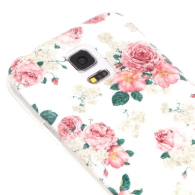 Силиконовая накладка Deexe Flower Pattern для Samsung S5 mini (G800) - Rose Pattern