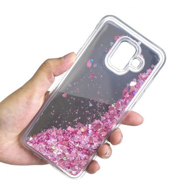 Силиконовая (TPU) накладка Deexe Fashion Glitter для Samsung Galaxy J6 2018 (J600) - Pink