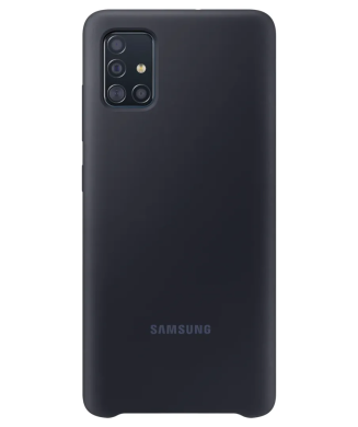 Силиконовый чехол Silicone Cover для Samsung Galaxy A51 (А515) EF-PA515TBEGRU - Black