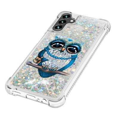 Силиконовый (TPU) чехол Deexe Fashion Glitter для Samsung Galaxy A13 5G (A136) / A04s (A047) - Owl