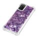 Силиконовый (TPU) чехол Deexe Liquid Glitter для Samsung Galaxy A03s (A037) - Dark Purple Hearts. Фото 4 из 7
