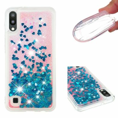 Силіконовий (TPU) чохол Deexe Liquid Glitter для Samsung Galaxy A10 (A105) - Dark Blue