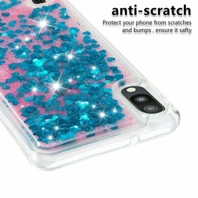 Силіконовий (TPU) чохол Deexe Liquid Glitter для Samsung Galaxy A10 (A105) - Dark Blue