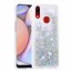 Силиконовый (TPU) чехол Deexe Liquid Glitter для Samsung Galaxy A10s (A107) - Silver. Фото 3 из 7