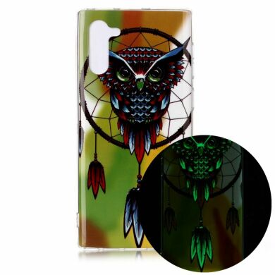 Силіконовий (TPU) чохол Deexe LumiCase для Samsung Galaxy Note 10 (N970) - Owl on the Dream Catcher