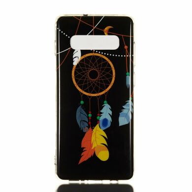 Силиконовый (TPU) чехол Deexe LumiCase для Samsung Galaxy S10 Plus (G975) - Feather Dream Catcher