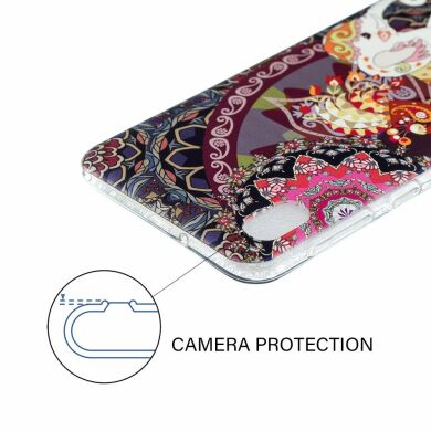 Силиконовый (TPU) чехол Deexe Pretty Glossy для Samsung Galaxy A10 (A105) - Elephant Floral