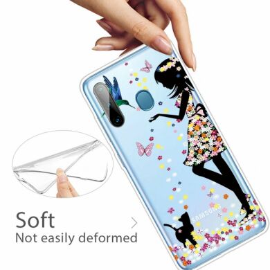 Силіконовий (TPU) чохол Deexe Pretty Glossy для Samsung Galaxy A11 (A115) / Galaxy M11 (M115) - Flower and Beauty