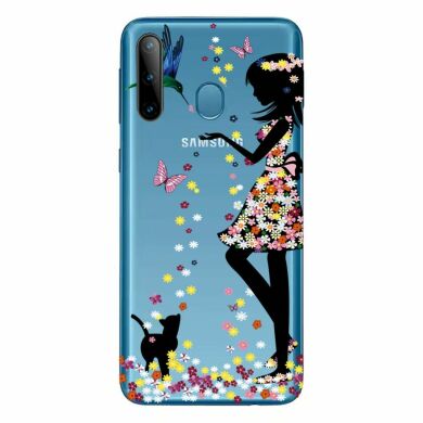 Силіконовий (TPU) чохол Deexe Pretty Glossy для Samsung Galaxy A11 (A115) / Galaxy M11 (M115) - Flower and Beauty