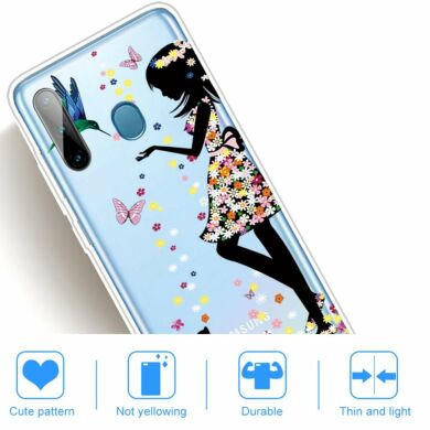 Силіконовий (TPU) чохол Deexe Pretty Glossy для Samsung Galaxy A11 (A115) / Galaxy M11 (M115) - Flower and Beauty