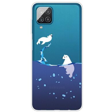 Силиконовый (TPU) чехол Deexe Pretty Glossy для Samsung Galaxy A12 (A125) / A12 Nacho (A127) / M12 (M127) - Polar Bear