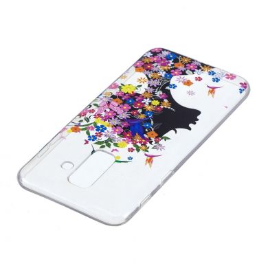 Силиконовый (TPU) чехол Deexe Pretty Glossy для Samsung Galaxy A6+ 2018 (A605) - Flowered Girl