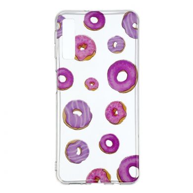 Силиконовый (TPU) чехол Deexe Pretty Glossy для Samsung Galaxy A7 2018 (A750) - Doughnut