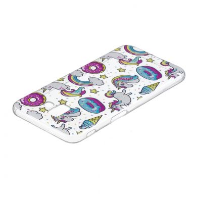 Силіконовий (TPU) чохол Deexe Pretty Glossy для Samsung Galaxy J6+ (J610) - Doughnuts and Unicorns