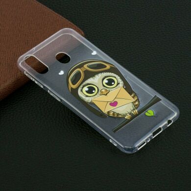 Силиконовый (TPU) чехол Deexe Pretty Glossy для Samsung Galaxy M20 - Owl