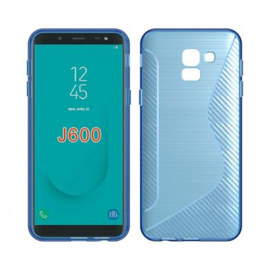 Силиконовый (TPU) чехол Deexe S Line для Samsung Galaxy J6 2018 (J600) - Baby Blue