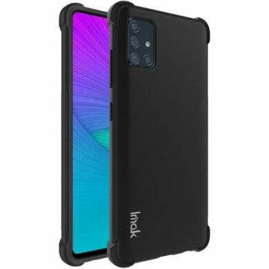 Силіконовий (TPU) чохол IMAK Airbag Case для Samsung Galaxy A71 (A715) - Metal Black