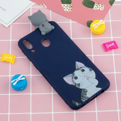 Силіконовий (TPU) чохол UniCase 3D Cartoon Pattern для Samsung Galaxy M20 (M205), Cat