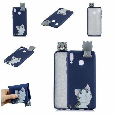 Силіконовий (TPU) чохол UniCase 3D Cartoon Pattern для Samsung Galaxy M20 (M205), Cat