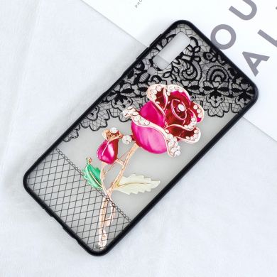Защитный чехол UniCase Shiny Flowers для Samsung Galaxy A7 2018 (A750) - Rose