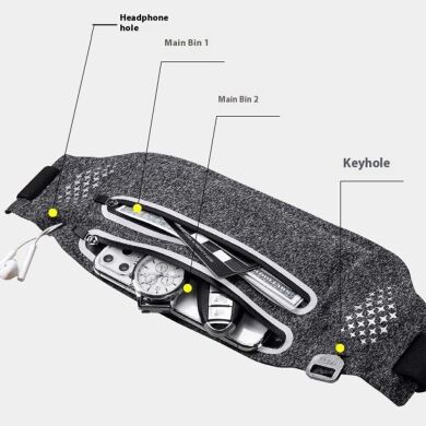 Спортивний чохол на пояс Reframe Slim Running Belt - Heather Grey