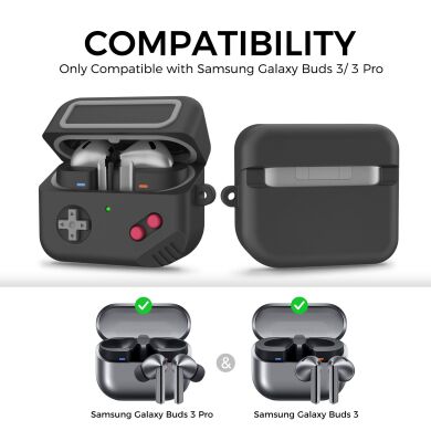 Защитный чехол AHASTYLE JY10 для Samsung Galaxy Buds 3 / Buds 3 Pro - Black