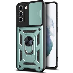 Защитный чехол Deexe Armor Shield для Samsung Galaxy S21 FE (G990) - Green