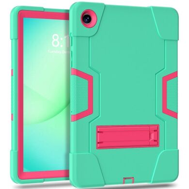 Защитный чехол Deexe Color Kickstand для Samsung Galaxy Tab A11 Plus (X230/236) - Mint Green / Rose
