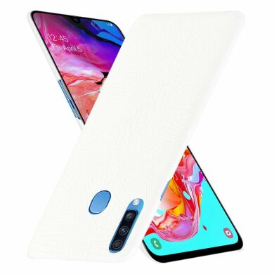Захисний чохол Deexe Croco Style для Samsung Galaxy A20s (A207) - White