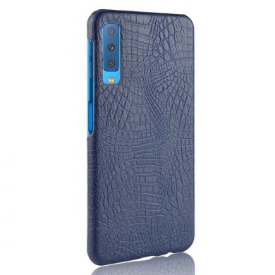 Пластиковий чохол Deexe Croco Style для Samsung Galaxy A7 2018 (A750) - Dark Blue