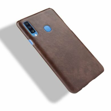 Защитный чехол Deexe Leather Back Cover для Samsung Galaxy A20s (A207) - Coffee