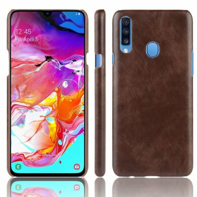 Захисний чохол Deexe Leather Back Cover для Samsung Galaxy A20s (A207) - Coffee