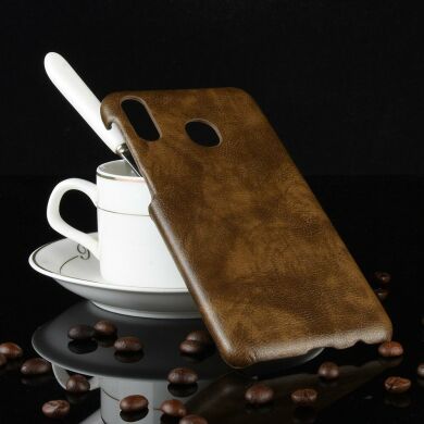 Защитный чехол Deexe Leather Back Cover для Samsung Galaxy M20 (M205) - Coffee